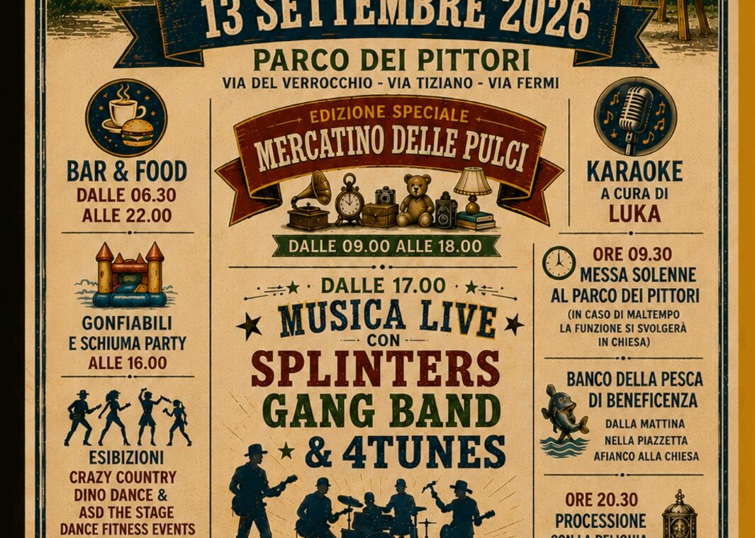 roveda in festa 2026 - parco dei pittori - 13 settembre 2026