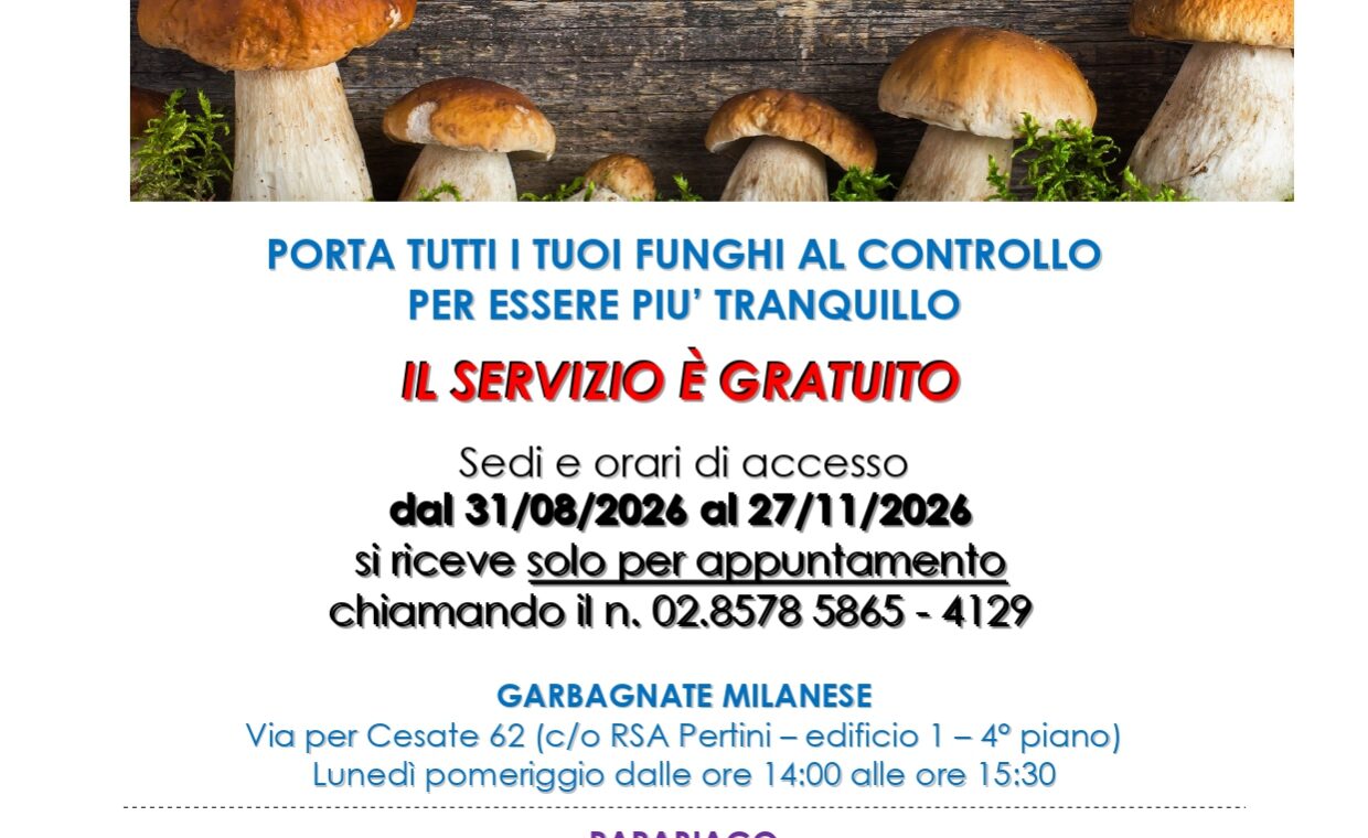 servizio di ispettorato micologico 2026