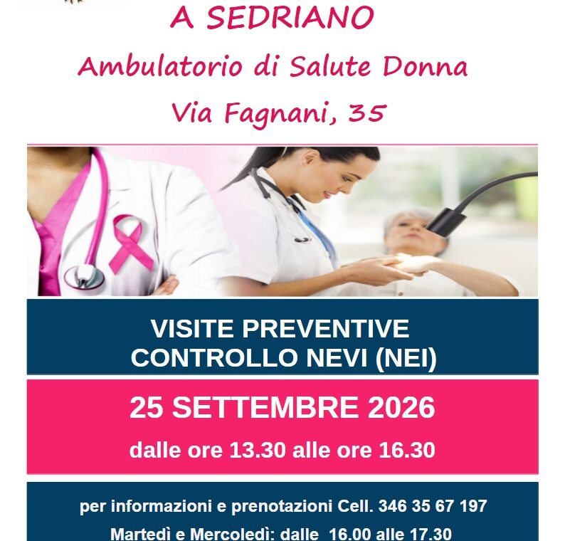 SEDRIANO CUTE SETTEMBRE 2026
