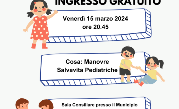 manovre salvavita pediatriche 15 marzo