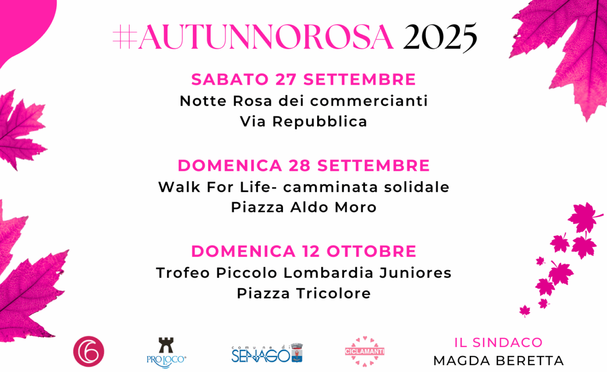 Post Instagram Bianco Rosa Moderno Arrivato Autunno (Copertina di Facebook)