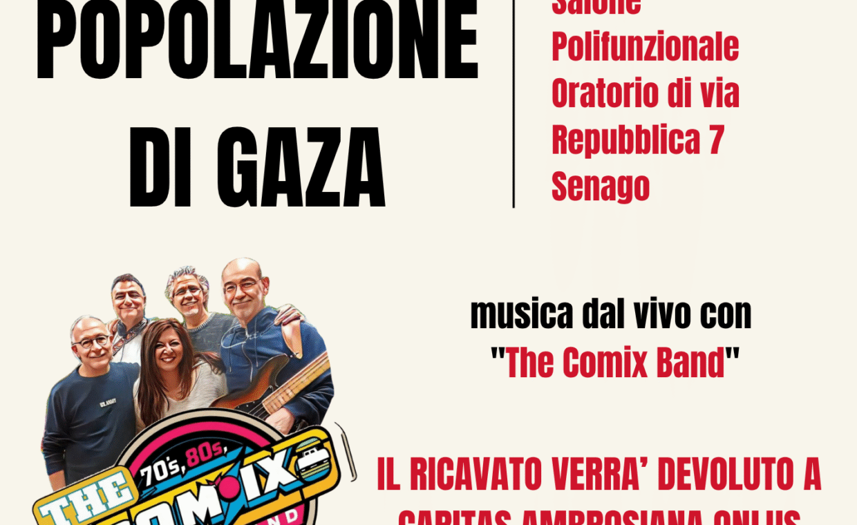 locandina un concerto per Gaza
