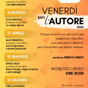 Volantino venerdì con l'autore