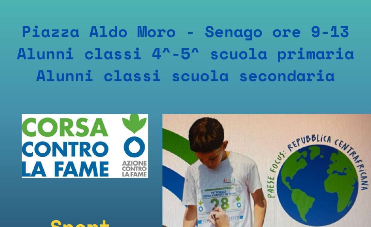 locandina corsa contro la fame
