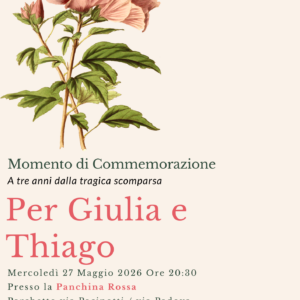 locandina commemorazione Giulia e Thiago 2026