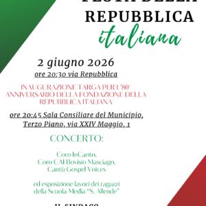 locandina eventi festa della repubblica italiana 2026