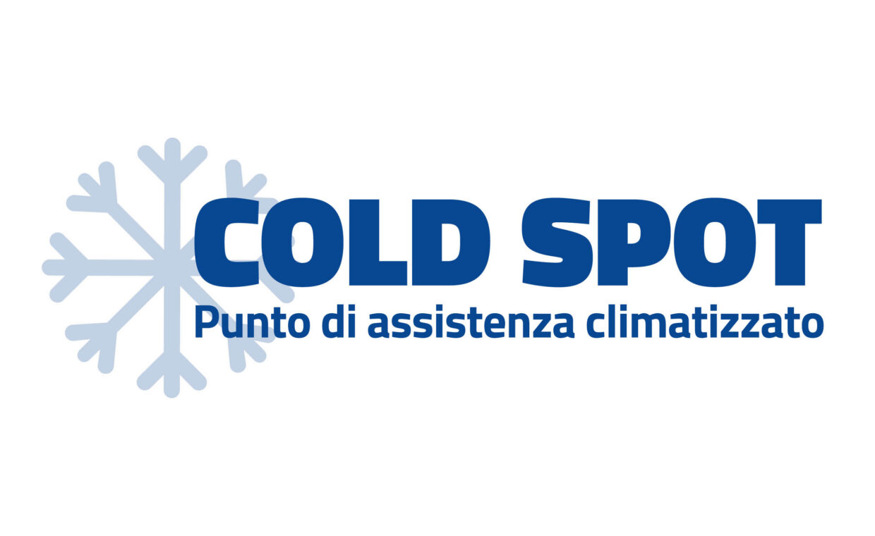 scritta cold spot, punto di assistenza climatizzato