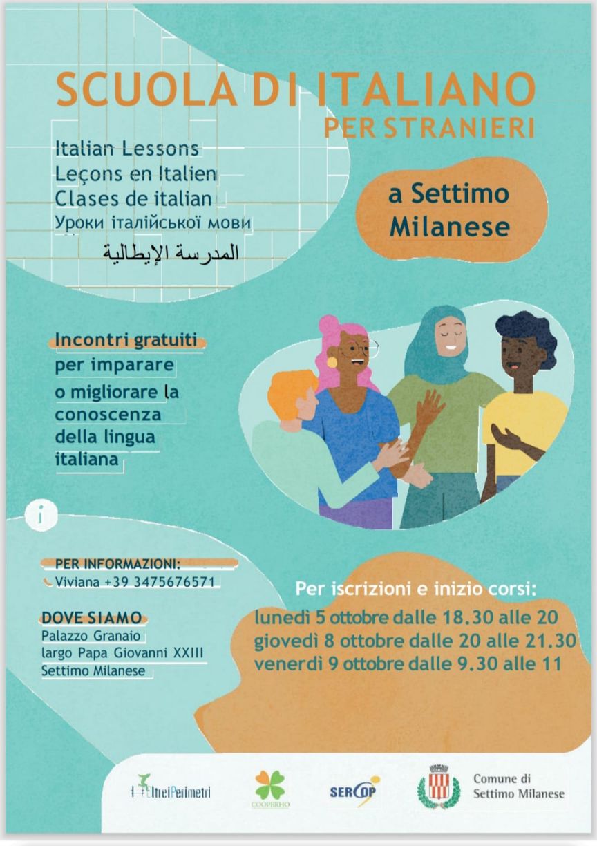 locandina scuola di italiano per stranieri