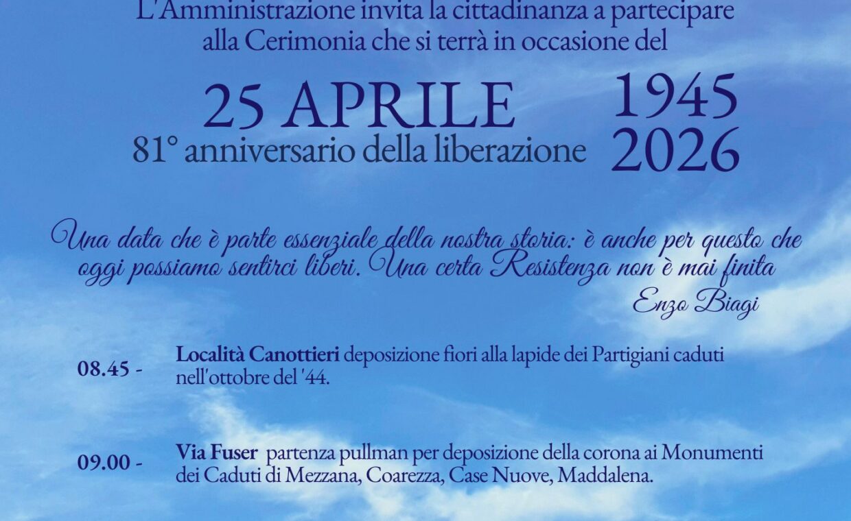 celebrazione 81° anniversario Liberazione