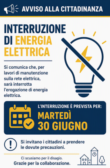 Interruzione energia elettrica