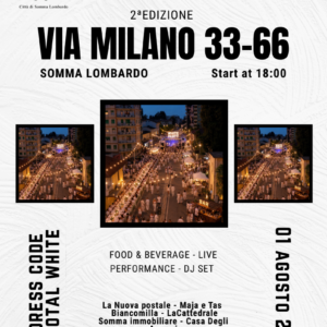 Evento white party via Milano