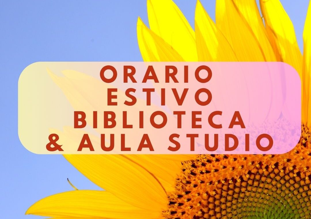 ORARIO ESTIVO 2026 copertina
