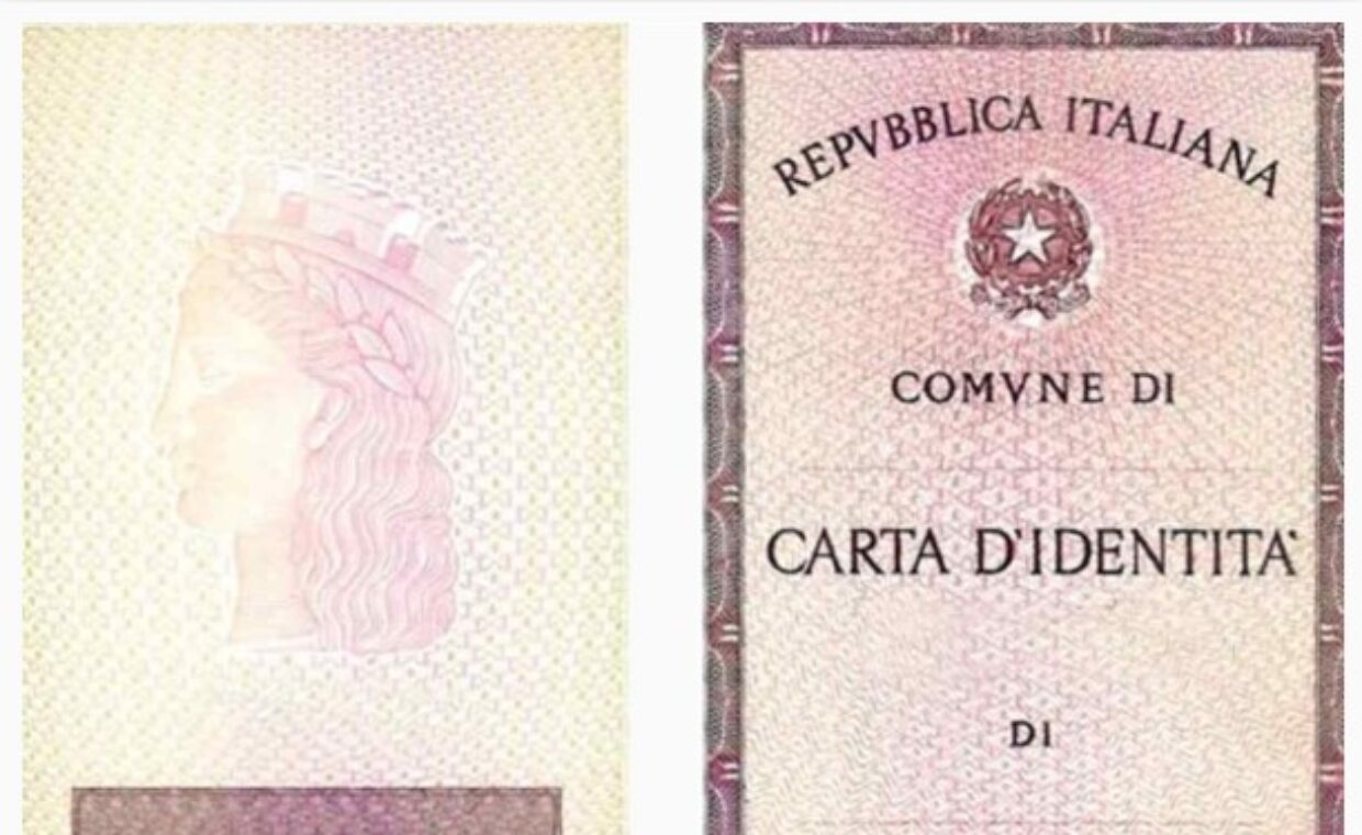 Carta identità cartacea generica