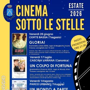Manifesto rassegna Cinema Sotto le stelle 2026