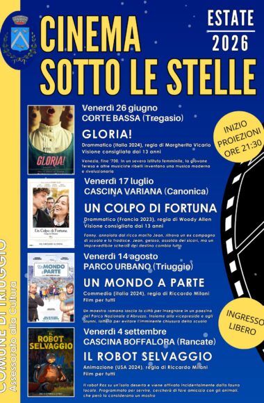 Manifesto rassegna Cinema Sotto le stelle 2026