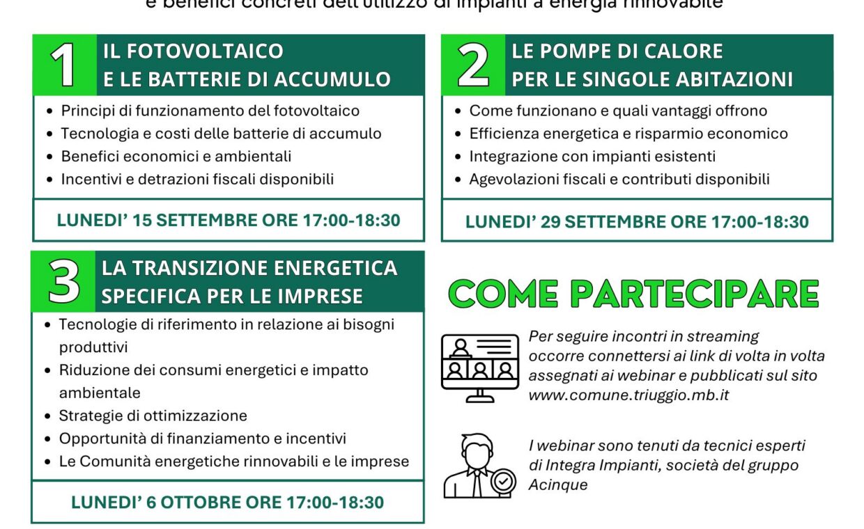 Manifesto sui webinar per la Transizione energetica