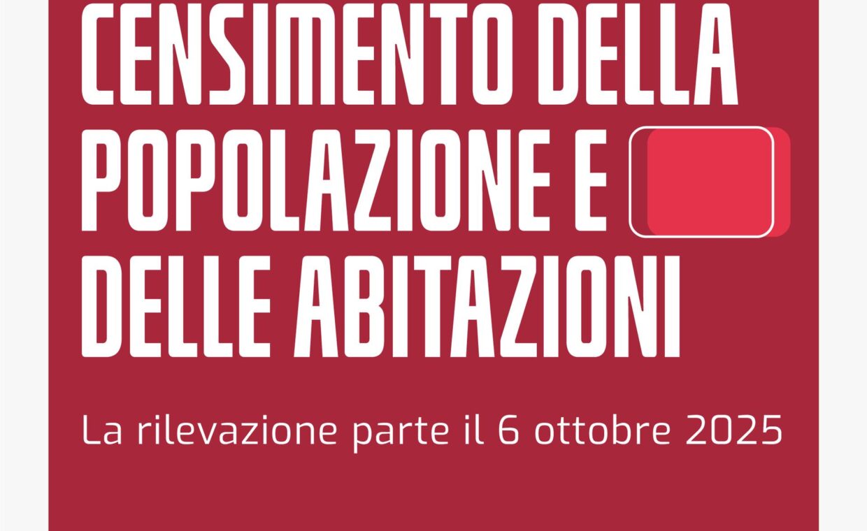 save the date-6 ottobre 2025 inizio censimento popolazione e abitazioni