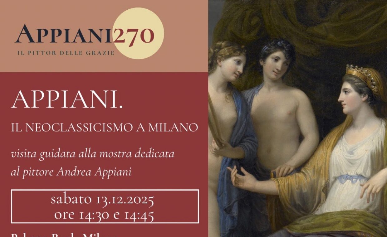 Locandina visita guidata alla mostra del pittore Andrea Appiani a Milano