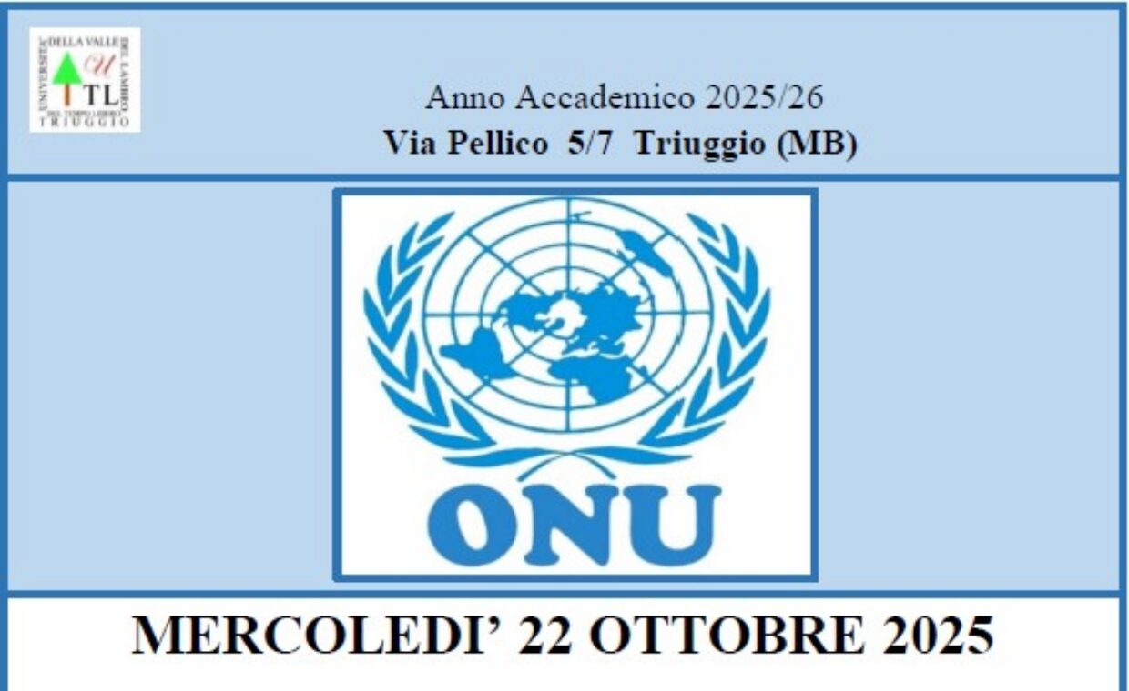 Manifesto Conferenza sull'ONU - Storia e sfide attuali