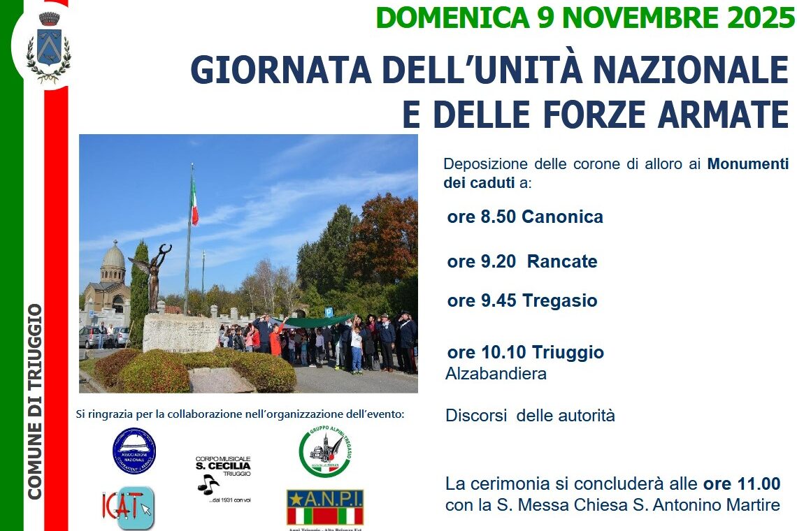 Manifesto Giornata dell'Unità Nazionale e delle Forze Armate