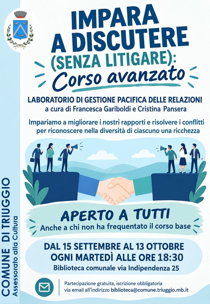 Manifesto corso Impara a disutere senza litigare - Corso avanzato