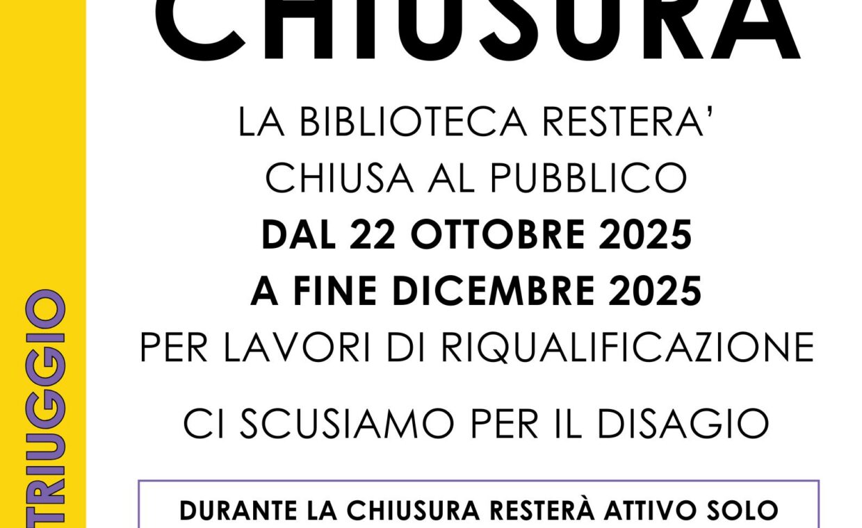 Manifesto chiusura biblioteca