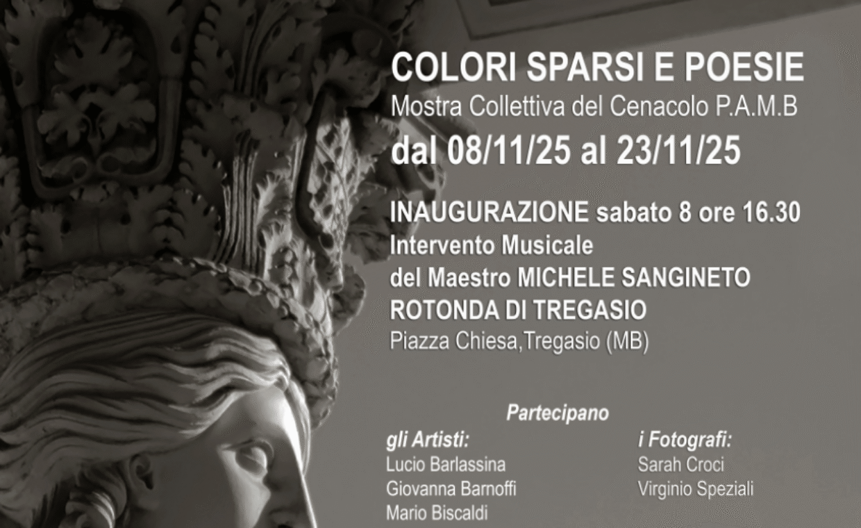 Locandina mostra "Colori sparsi e poesie"