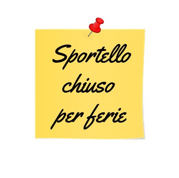 Copertina sportelli pubblici chiusi per ferie