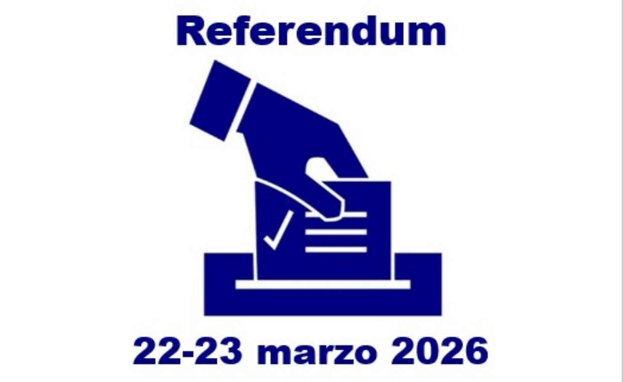 Copertina Referendum Cosituzionale del 22-23 marzo 2026 con disegno geneico di un urna elettorale