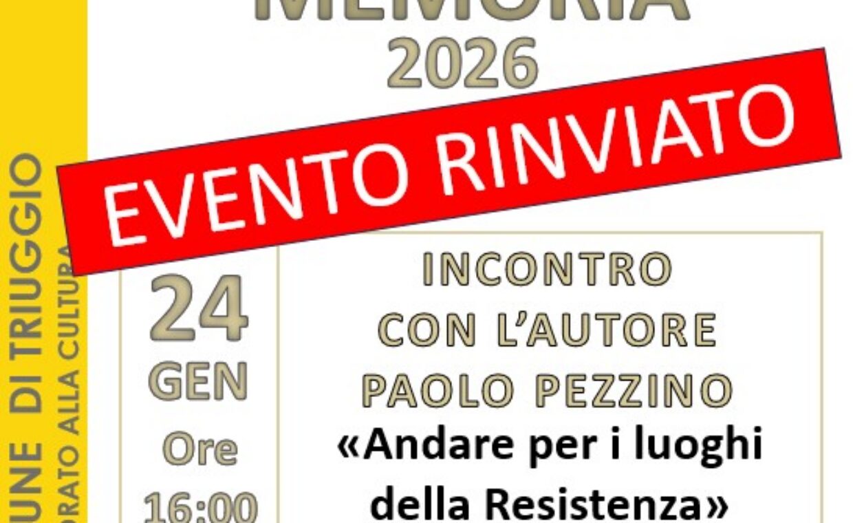 Avviso evento rinviato