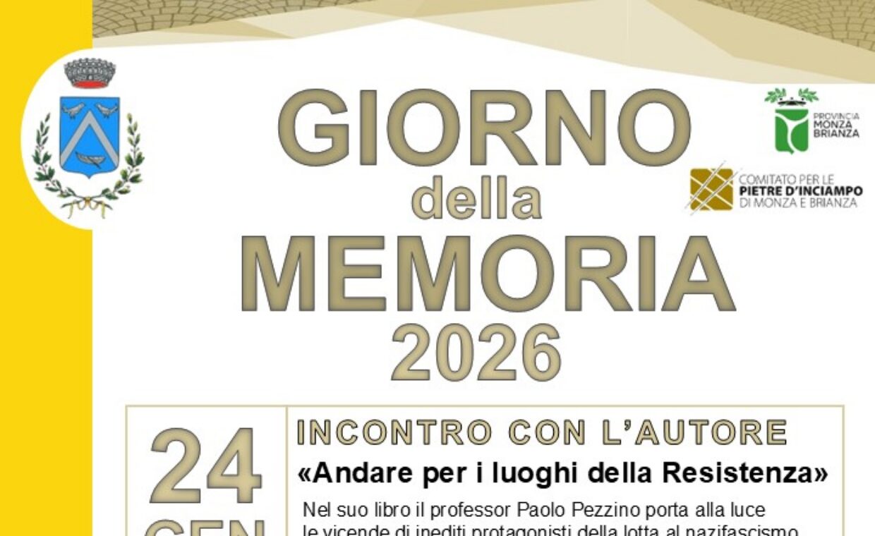 Manifesto con l'indicazione degli eventi in programma per la festa della Memoria