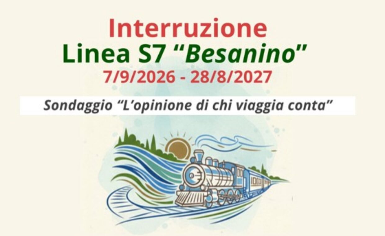 Copertina sondaggio sull'interruzione del treno besanino