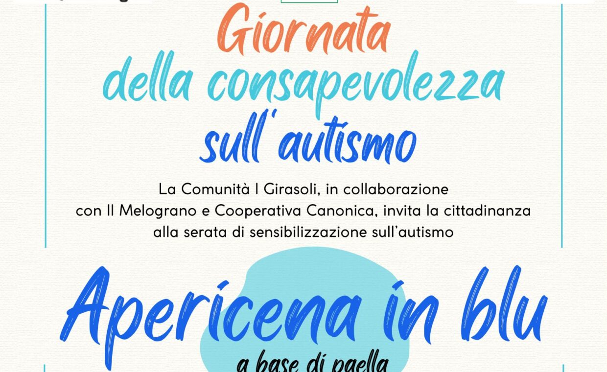 Locandina Apericena in blu