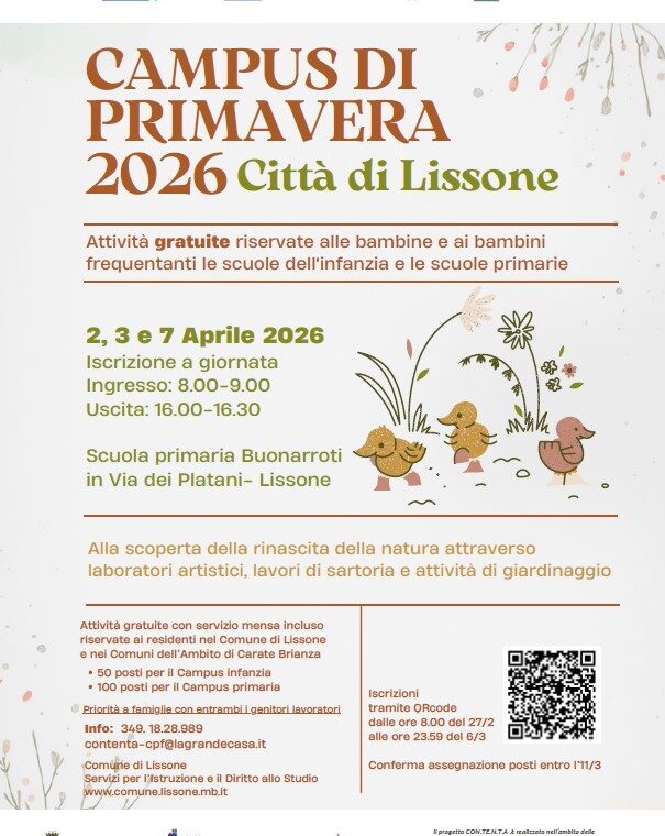 Locandina campus primavera Lissone
