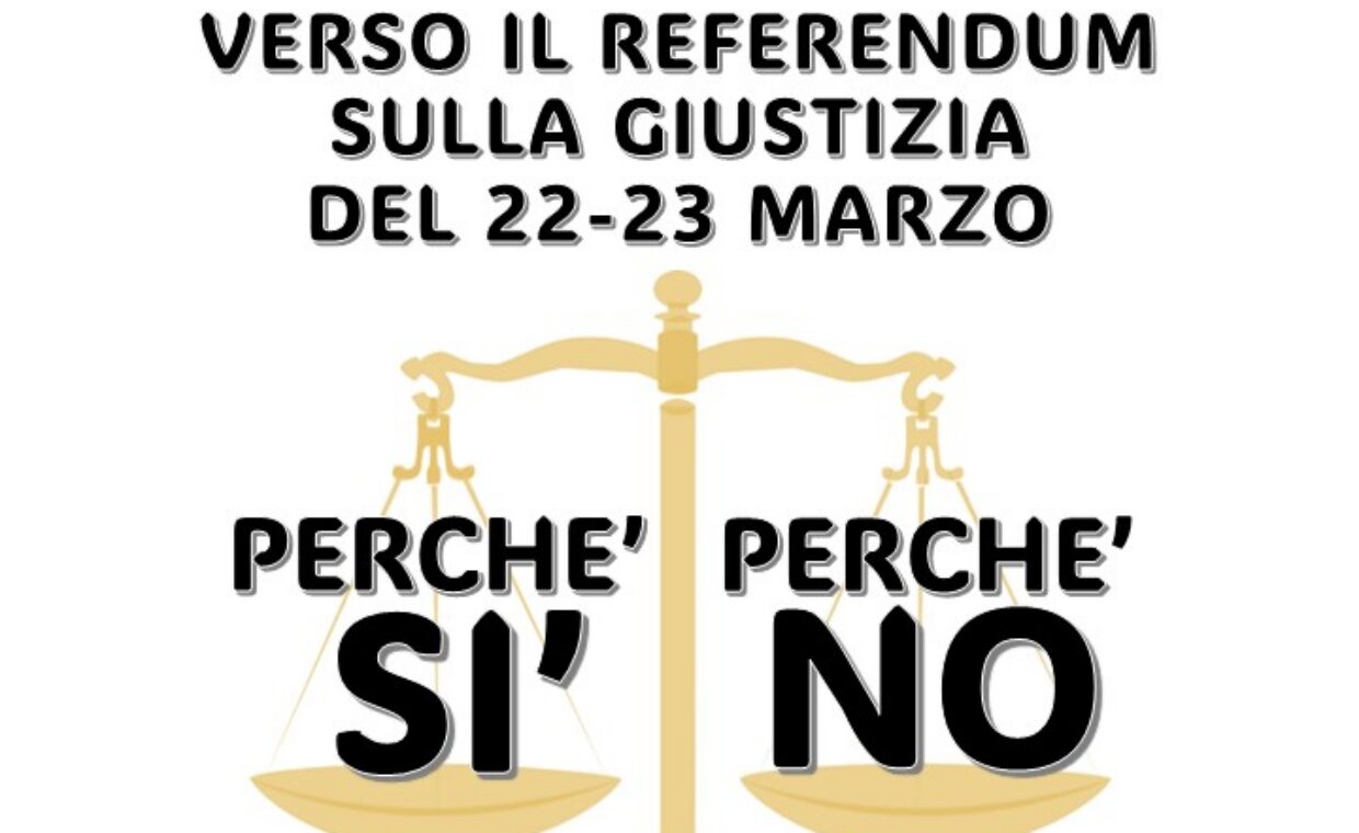 Locandina incontro informativo Referendum giustizia