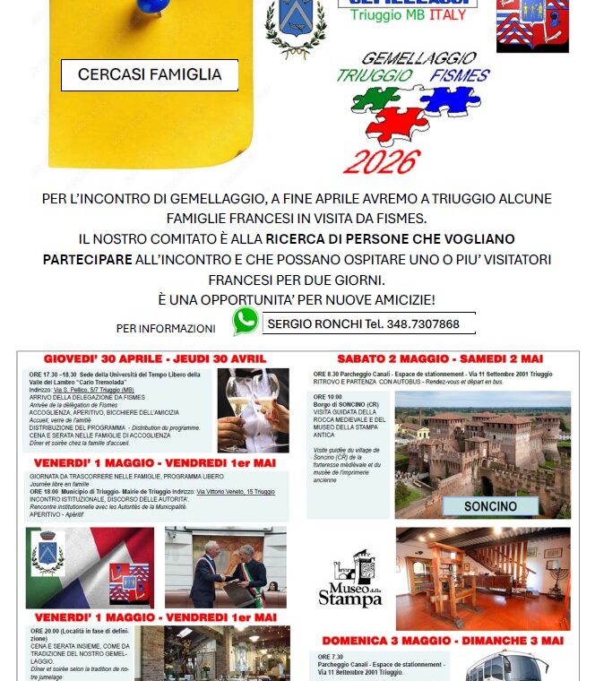 Programma Visita del Gemellaggio 2026