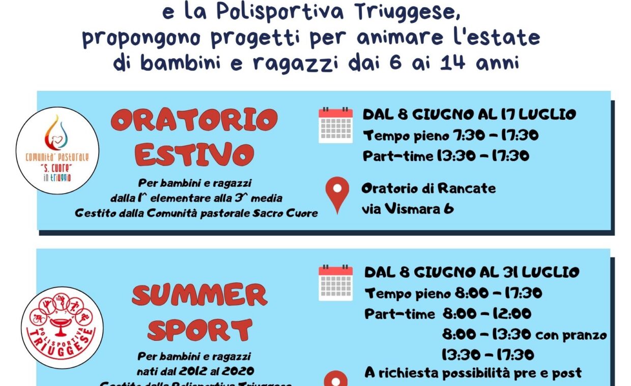 Manifesto Centri estivi Summerlife 2026