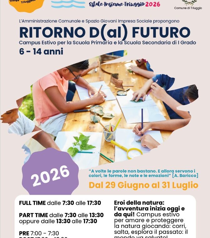Campus estivo Ritorno d(al) futuro fronte