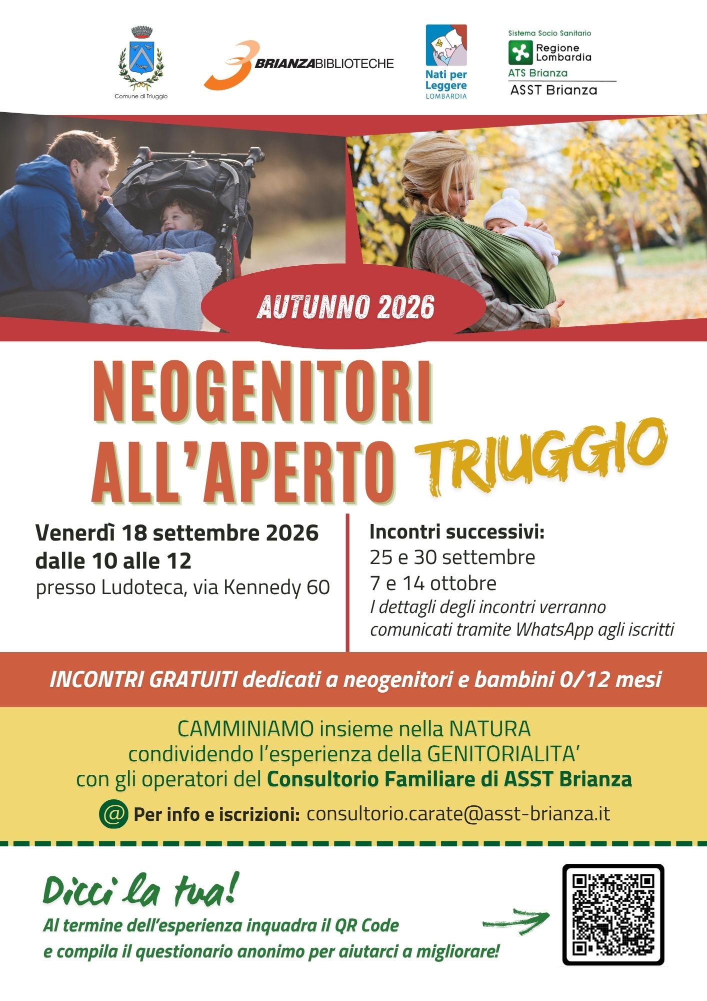 Locandina genitori all'aperto