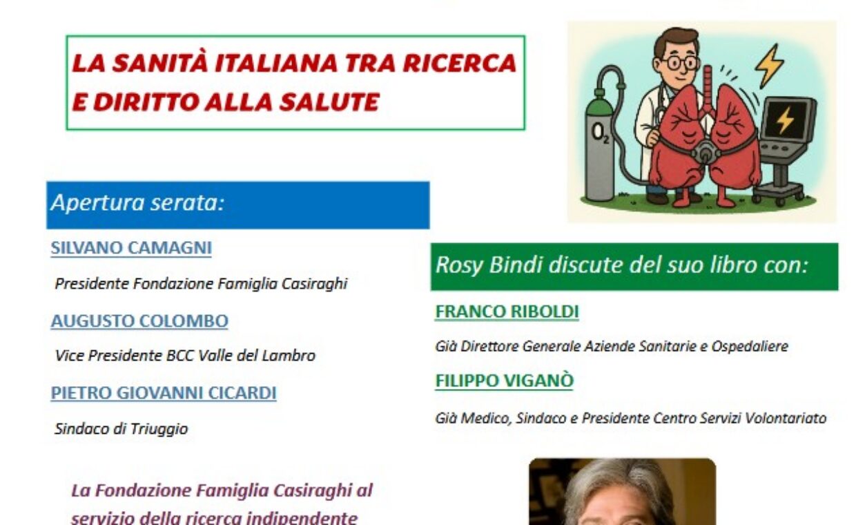 Manifesto evento La sanità italiana tra ricerca e diritto alla salute