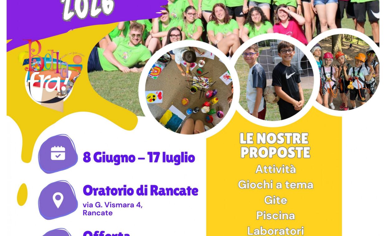 Manifesto oratorio estivo 2026
