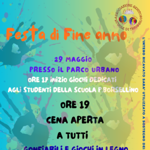 Locandina Festa di fine anno scuola primaria Borsellino