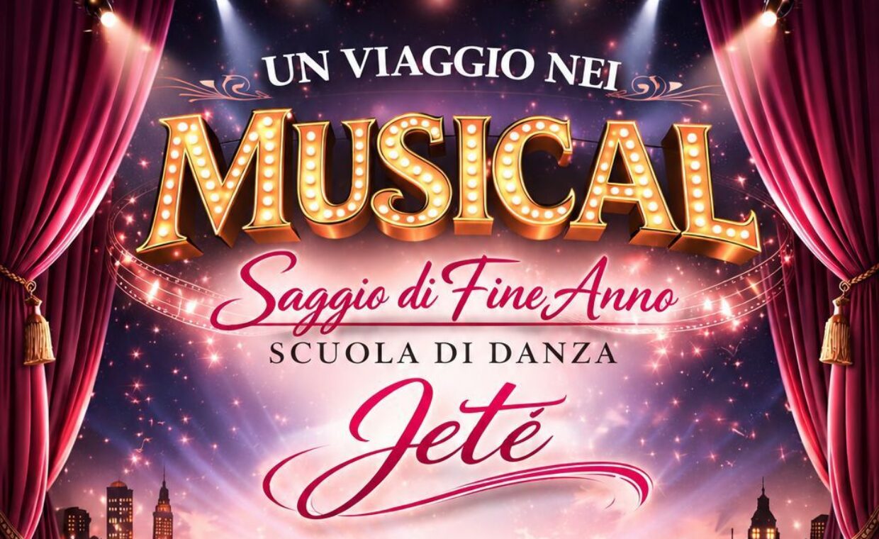 Locandina saggio di fine anno della scuola di danza Jetè