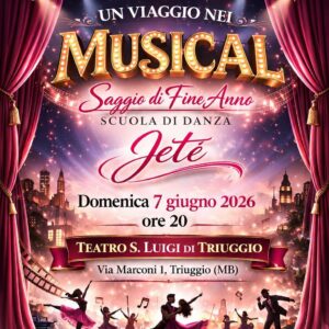 Locandina saggio di fine anno della scuola di danza Jetè