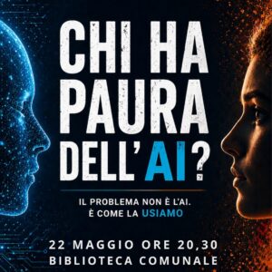 Locandina serata sull'intelligenza artificiale