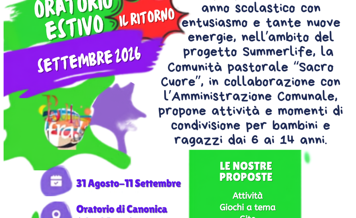 lOCANDINA cENTRI ESTIVI sUMMERLIFE 2026