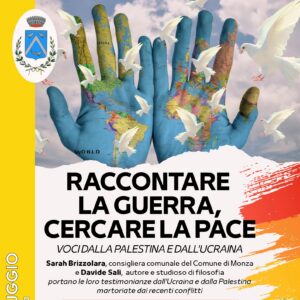 Manifesto evento Raccontare la gurerra, cercare la pace