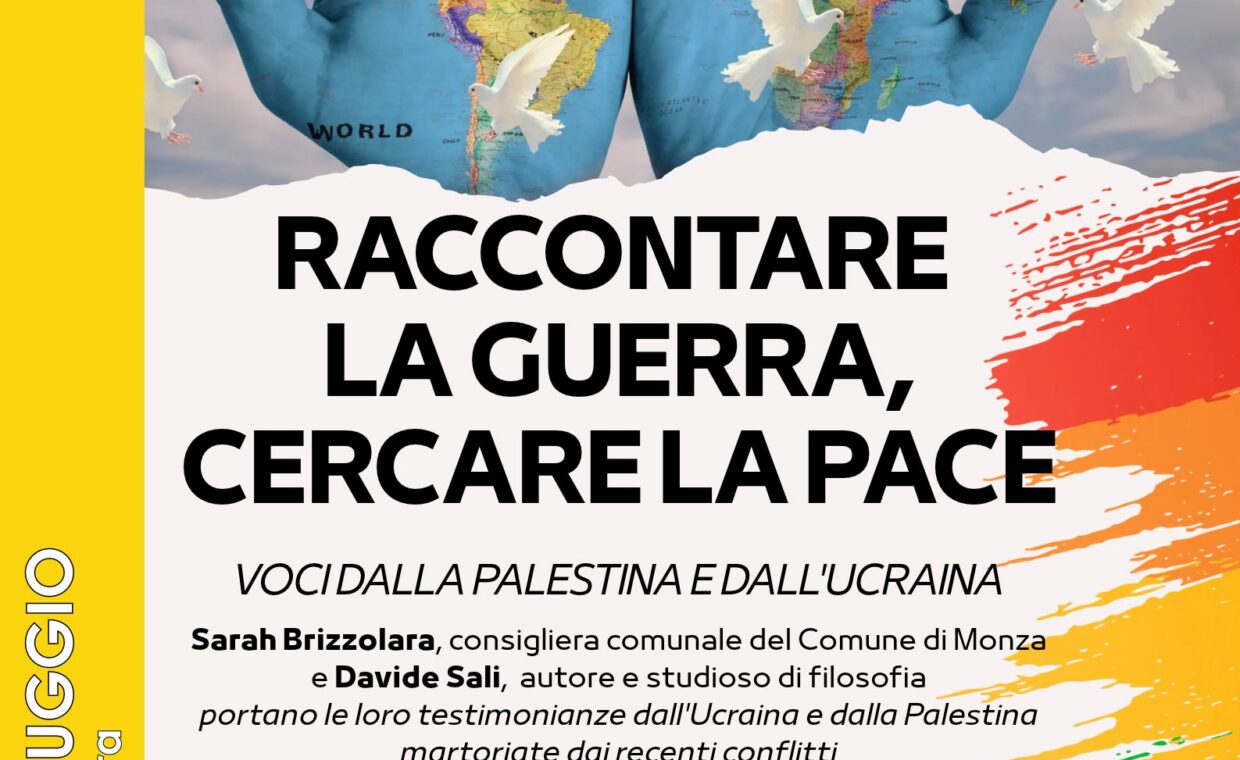 Manifesto evento Raccontare la guerra, cercare la pace