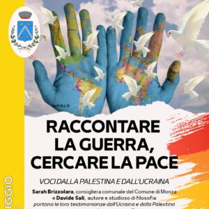 Manifesto evento Raccontare la guerra, cercare la pace