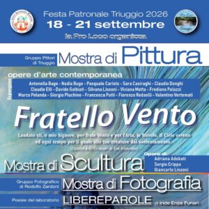 Manifesto mostre Pro loco alla festa patronale di Triuggio